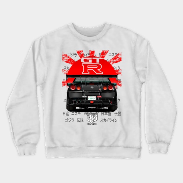 Nismo Skyline GTR R34 (Black) [ OSY Graphics ] Crewneck Sweatshirt by osy_graphics